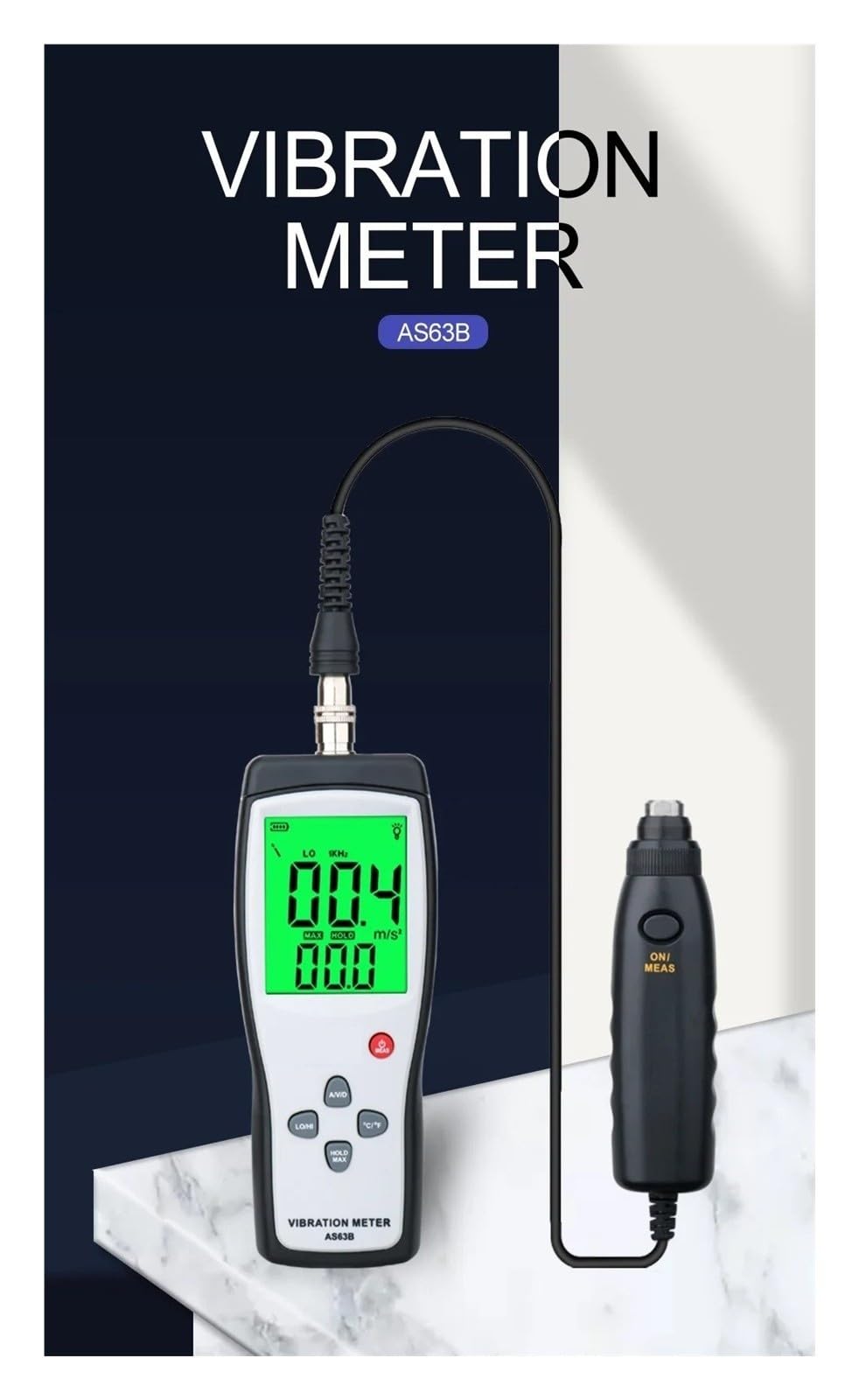 Cyfrowy Detektor Wibracji AS63B O Zakresie 10-1 KHZ