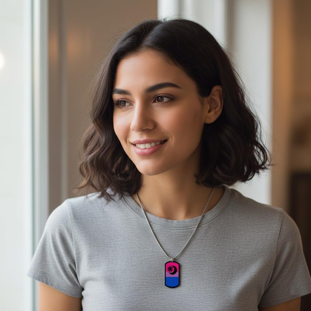 LAMIBEE LGBTQIA+ Rainbow Pendant Necklace, Reflects Pride Colors for Lesbian, Gay, Bisexual, Transgender, Non-Binary, and More, Adjustable Sun Catcher Design - Image 5