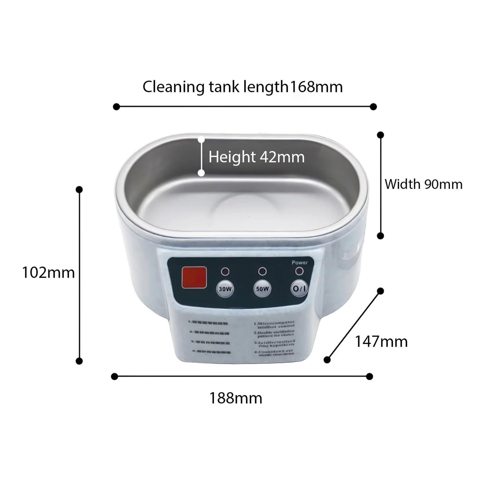 Ultradźwiękowy Środek Czyszczący 50 W Sonicator Bath 40 Khz Do Zegarków Soczewki Kontaktowe Okulary Protezy Zęby Elektryczny Makijaż Golarka Skuteczne Profesjonalne Czyszczenie