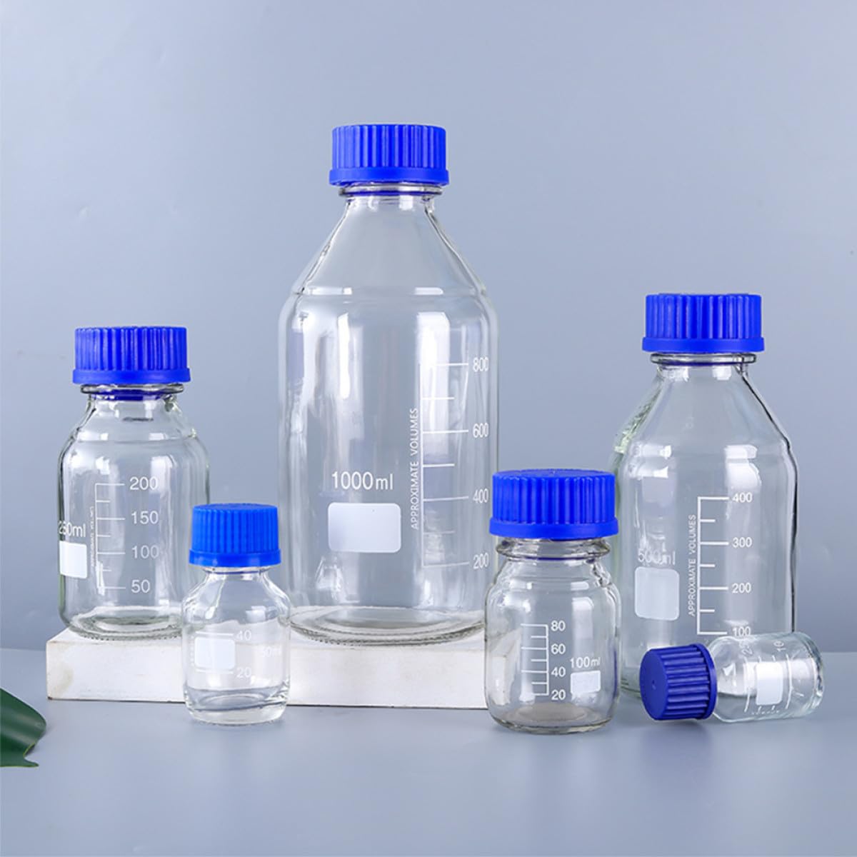 NUOBESTY 3stücke Glasprobenflasche Chemikalienflasche Wiederverwendbar Laborflasche Mit Dichtverschluss Für Flüssigkeiten Und Substanzen
