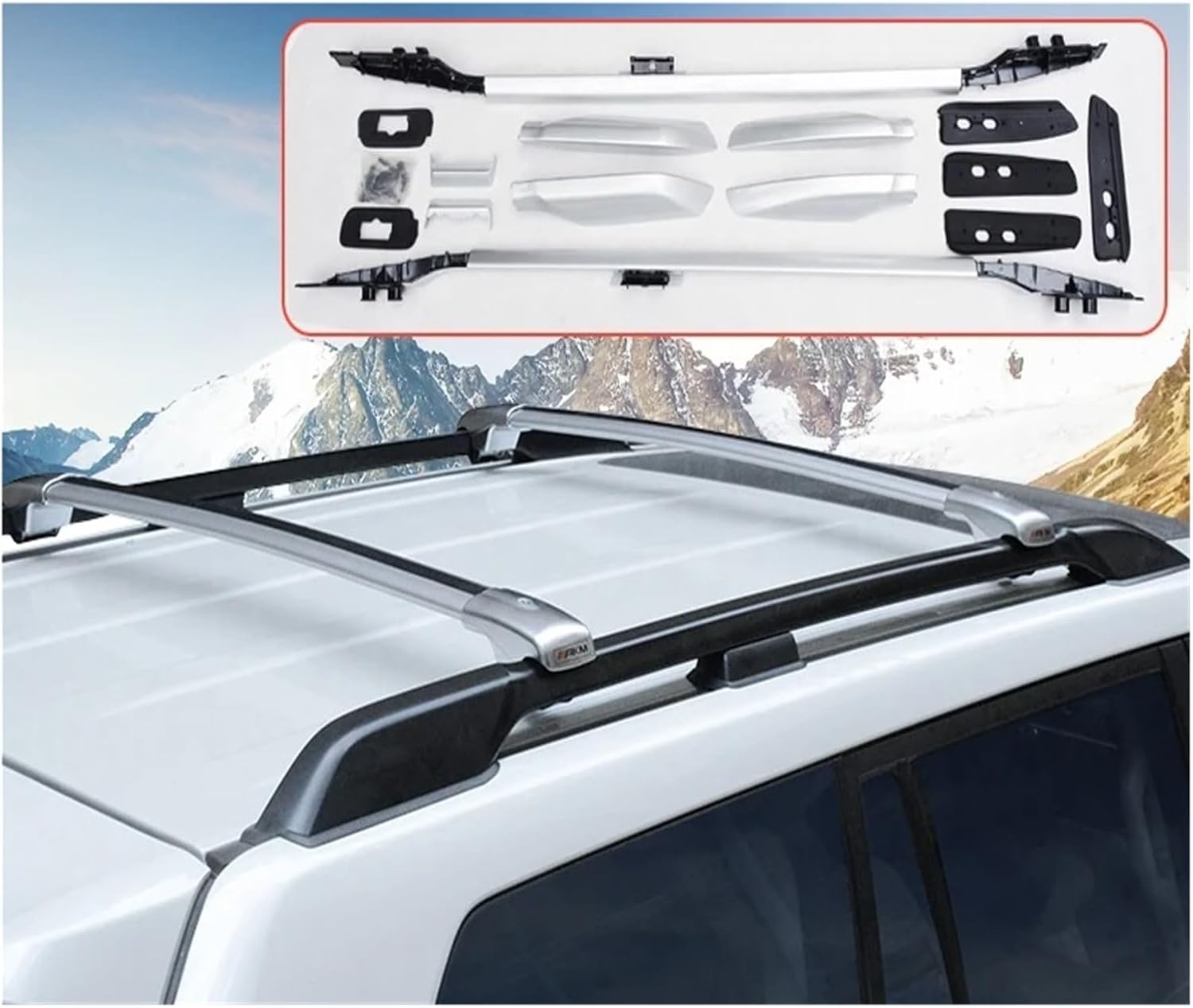 Roof Racks for Toyota for Land for Cruiser for Prado 150 200 2008-2021 Roof Luggage Rack Cross Rail Rail Travel Accessories Roof Bars (Size : 200 Black) image 2