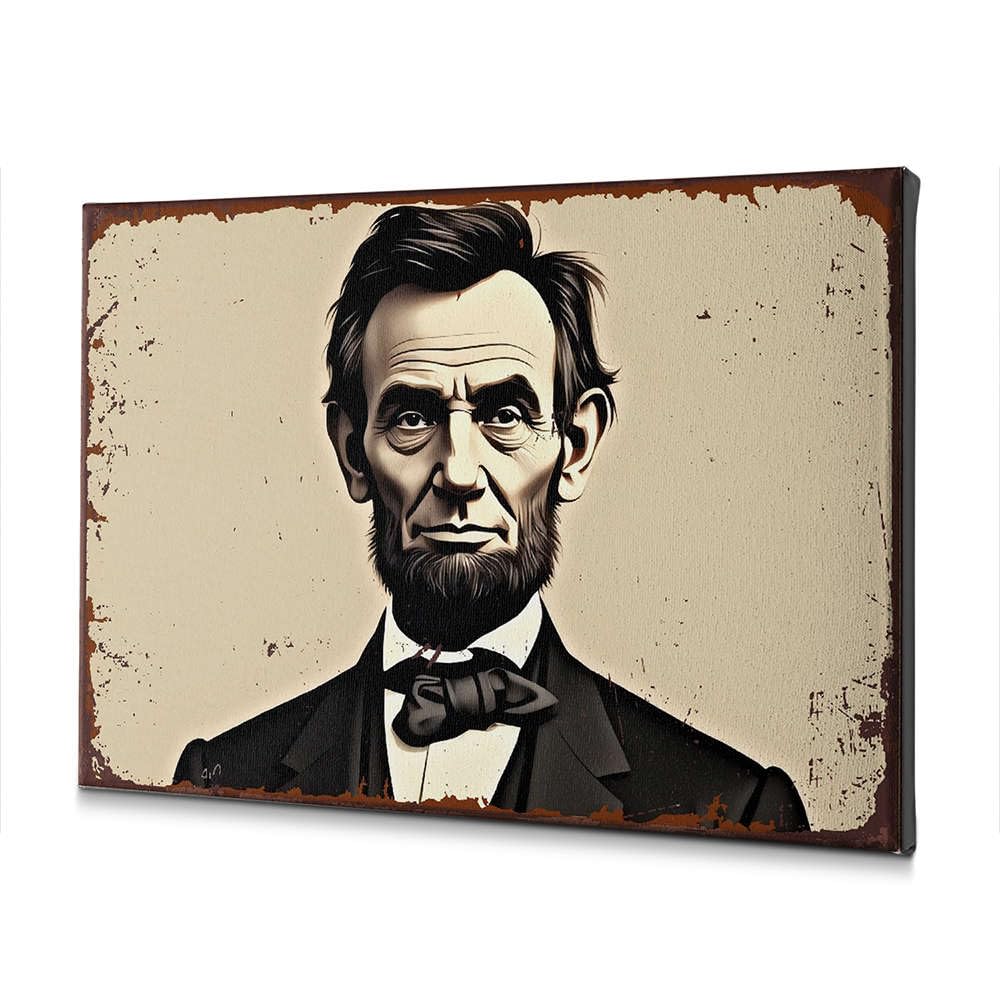 Impression sur toile de qualité supérieure représentant Abraham Lincoln