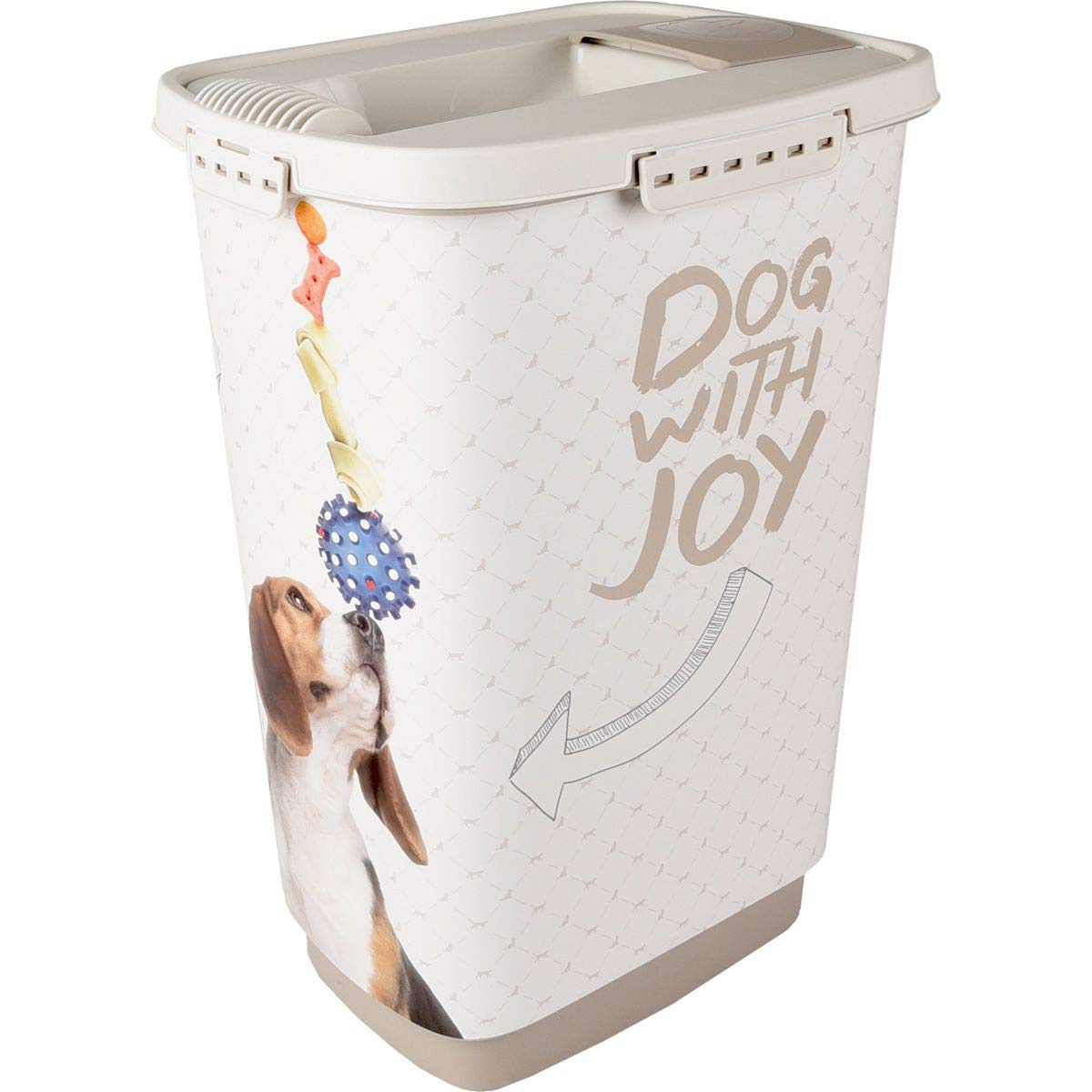 Baril de nourriture June 23,3L Flamingo bac de stockage croquettes chien chat