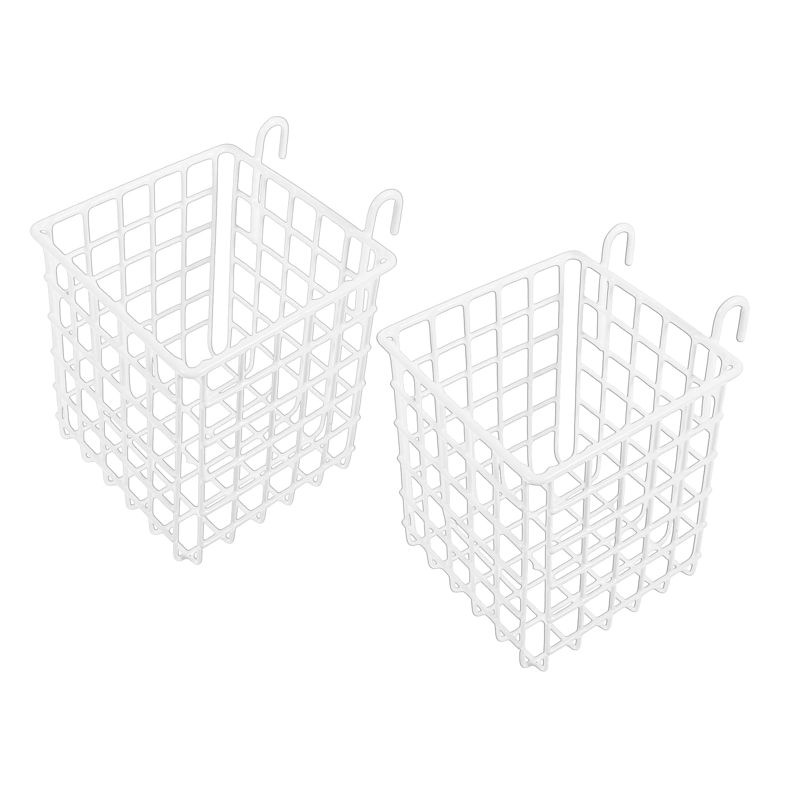 Buxuaaaa Multicolor Of 2 Versatile Wire Baskets With Double Hook For Laundry Or Plant Display Use Storage Container Space Saving Basket