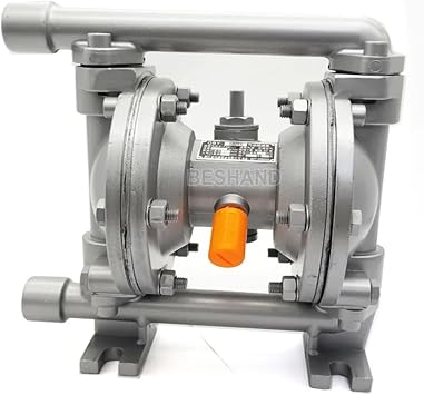Chemical Pump Pneumatic Double Diaphragm Pump, 1/2 19L/min Pneumatic Aluminum Alloy Liquid Fuel Pump Water Treatment Used in Chemical Industry, Spraying, Water Treatment Industry F46 diaphragm