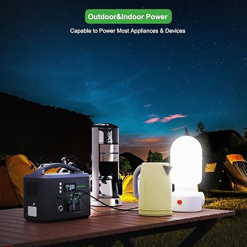 Miniatura 6 de Estación de energía portátil de 1000 W, generador solar real de 1024 Wh, generadores de batería LiFePO4 con 11 tomas, inversor de batería de