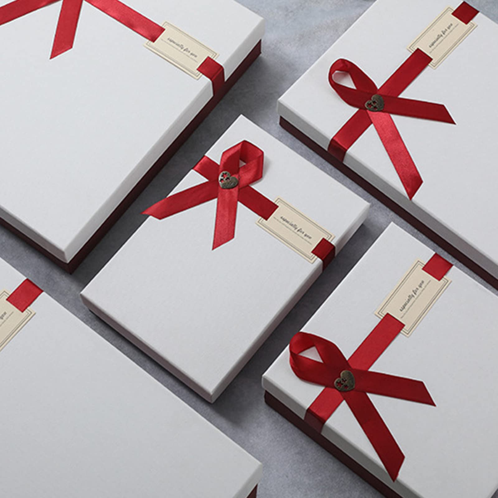 Grote geschenkdoos, 31 x 22 x 10 cm luxe geschenkdozen met deksels, lint versnipperd papier en papieren geschenkzakje, sieradengeschenkdozen voor bruiloft, verjaardag, jubilea, Valentijnsdag cadeaus