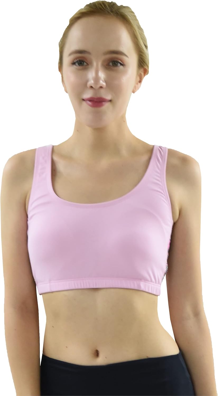 Women UPF 50+ Swim Tank Bra Short Top Sports Bras Swimsuit Rash Guard Golf (PIH-YST)