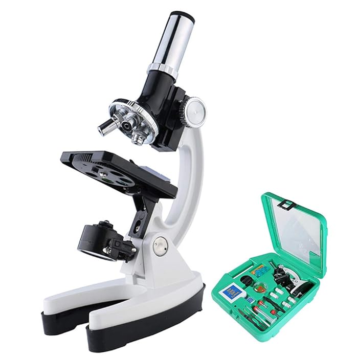 Buy Microscope Set with Accessories Kit 100X1200X Children Kids Students AllMetal Microscope