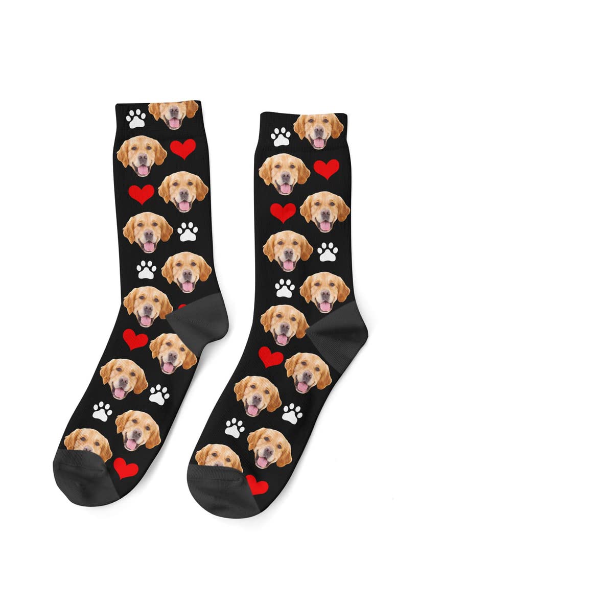 TYUCustomized Personalized Socks for Men Women Customized Animal Pet Dog Bones Love Cute Socks Party Holiday Father Mother Gifts (40cm), multiple colours, 40cm