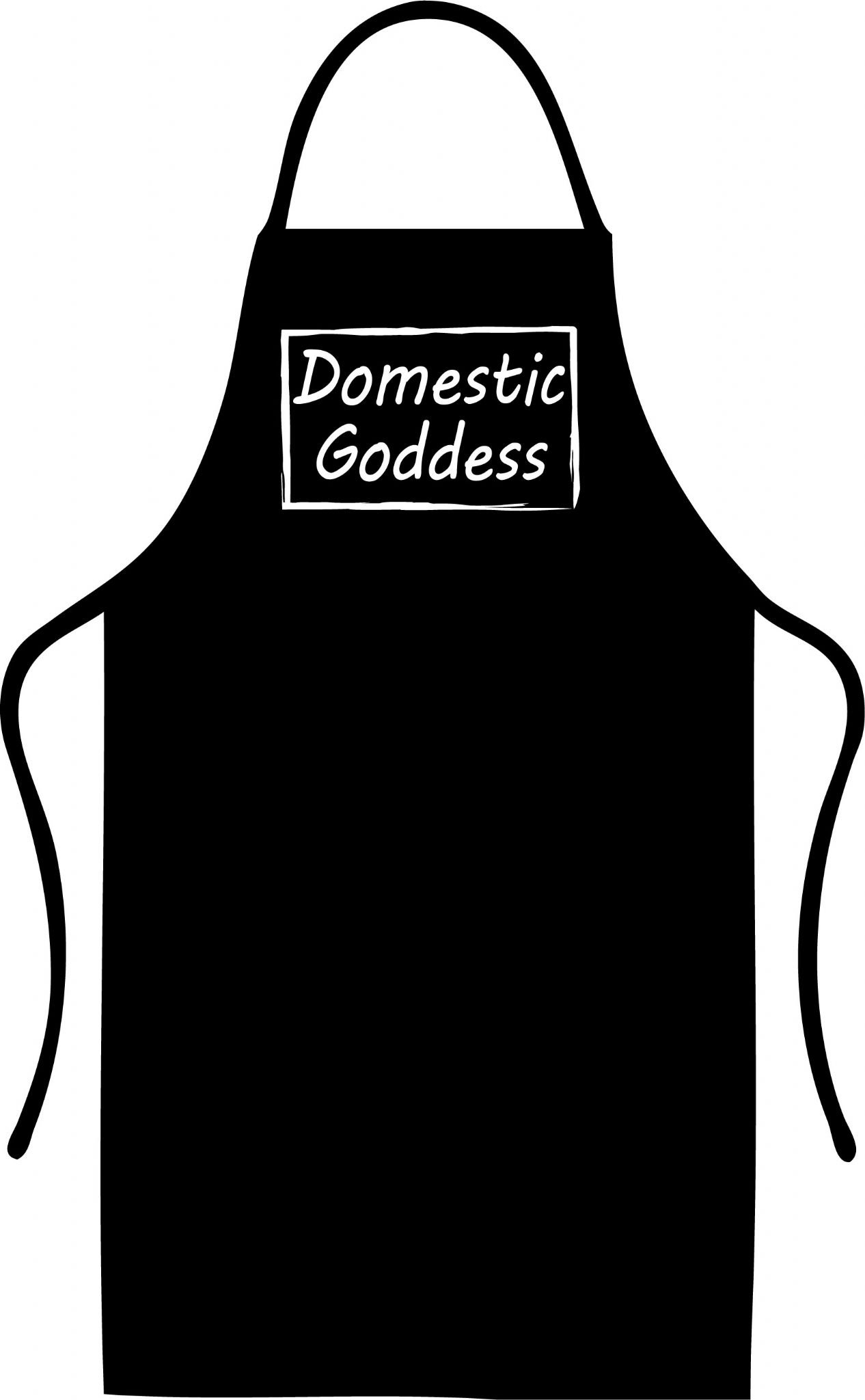 Shoebob Men's Black Novelty Domestic Goddess Cooking Bib Apron Funny Kitchen Workwear