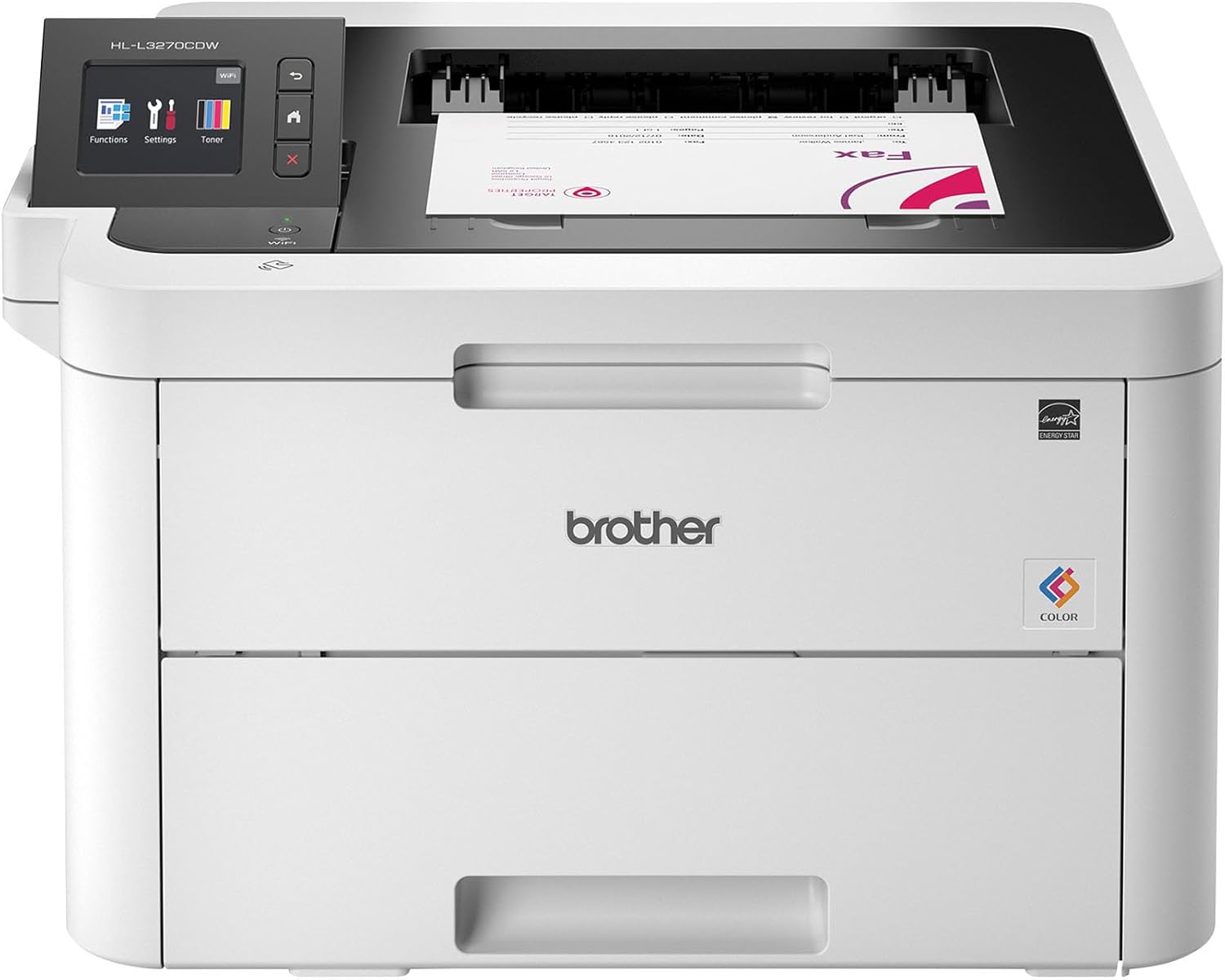 Brother HL-L3270CDW Compact Wireless Color Digital Laser Printer with NFC, White - Print Only - 2.7" Color Touchscreen, 25 ppm, 2400 x 600 dpi, Auto 2-Sided Printing, 250 Sheet, DAODYANG - Amazon product rated Grade F