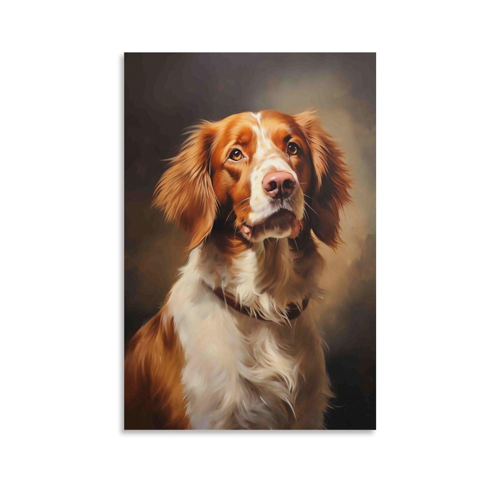 DHBANEIOK Dog Portrait Painting Wall Decor Poster Giclee Canvas Prints Modern Wall Art Picture Wall Hanging for Bathroom Wall Decor 12x18inch(30x45cm)