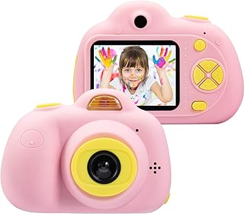 Jaydear Kids Camera Gifts for 4-8 Year Old Girls, Shockproof Cameras Great Gift Mini Child Camcorder with Soft Silicone Shell for Outdoor Play,Pink