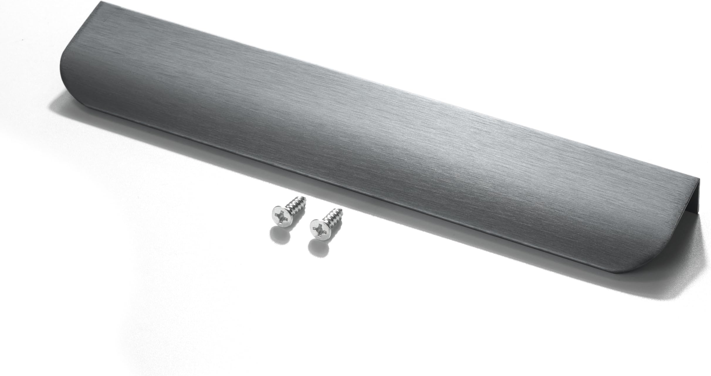 Finger Edge Pulls for Cabinets, Hidden Drawer Pulls - Flat Cabinet Pulls for Easy Installation - Cabinet Handles Modern Aluminum Alloy Kitchen Furniture Upgrade(2, Grey, 200mm/7.88inch)