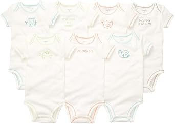Carters Unisex-Baby 5-Pack Wiggle In Sleeveless Bodysuits 18 Months, 7 Pack Neutral