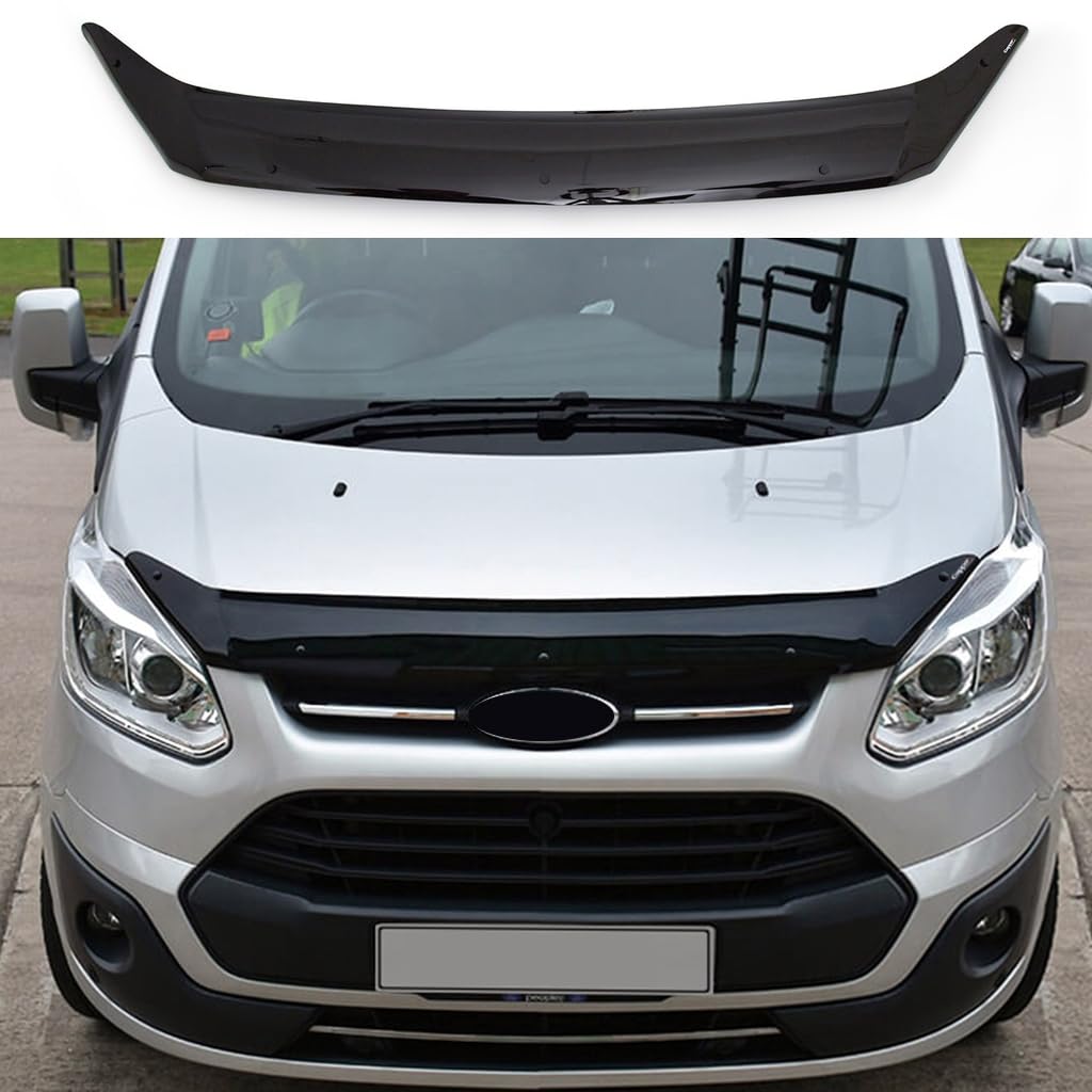 Per Ford Tourneo Custom 2012 2013 2014 2015 2016 2017 Protezione Del Cofano Anteriore Bug Shield Cappuccio Deflettore Cappuccio Pietra Scudi Piano Nero