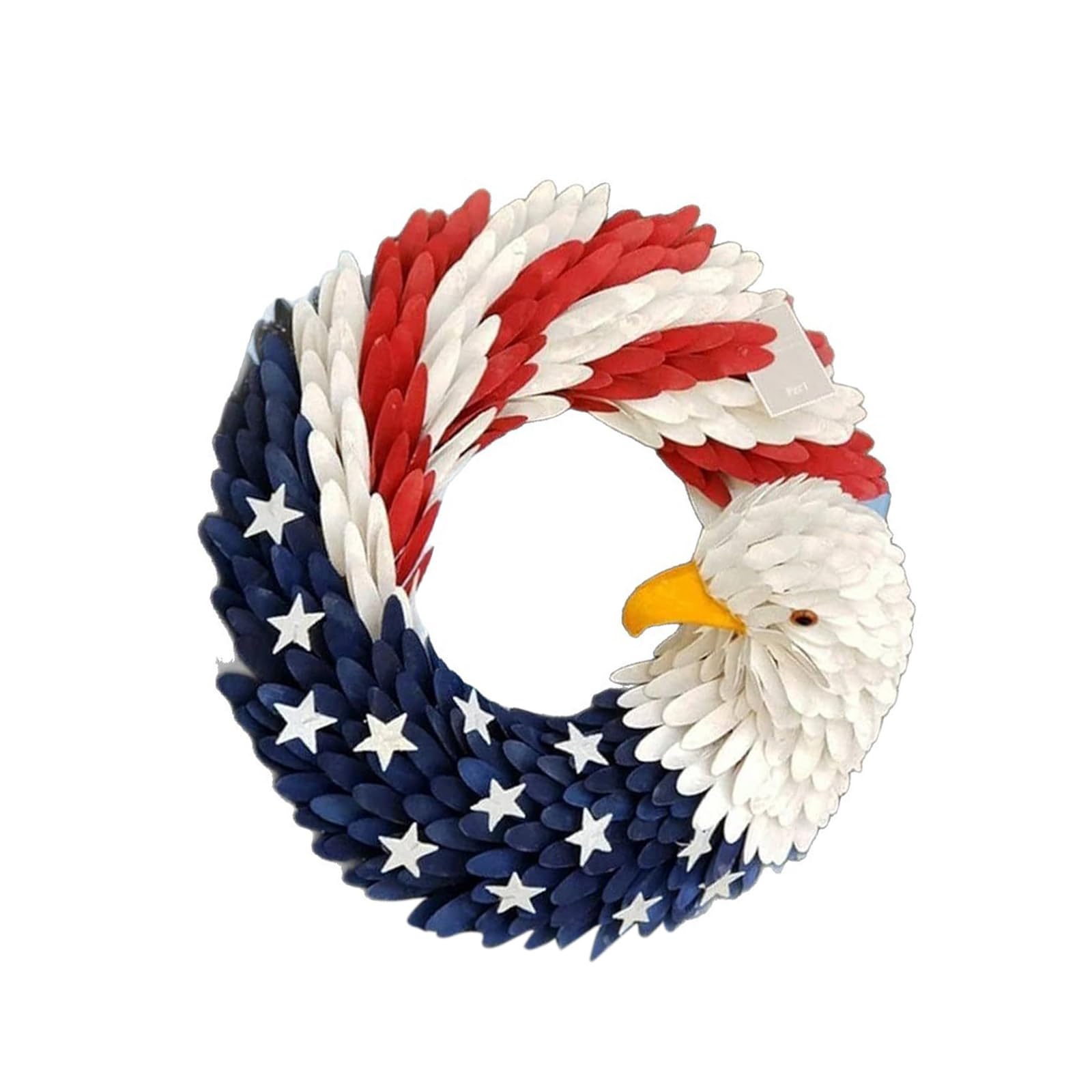 Tsophreniq Americans Flag Accipiter Wreath Independence Day Festival Garland 4th of July for Front Door Decorations Accipiter Independence Day