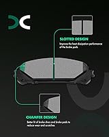 Vista 2 de SCITOO - Juego de pastillas de freno de disco de cerámica delanteras y traseras