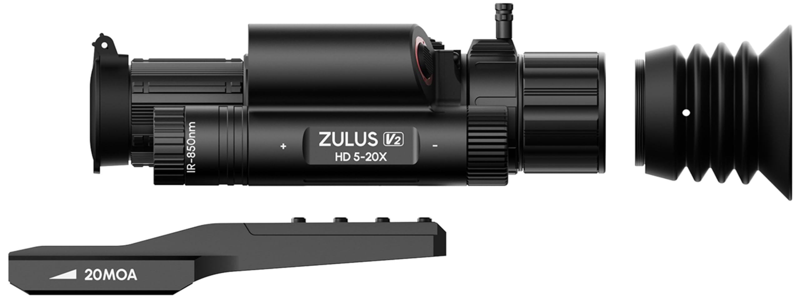 DNT Optics Zulus HD V2 Digital Day/Night Vision Scope con infrarossi, telemetro laser e calcolatrice balistica