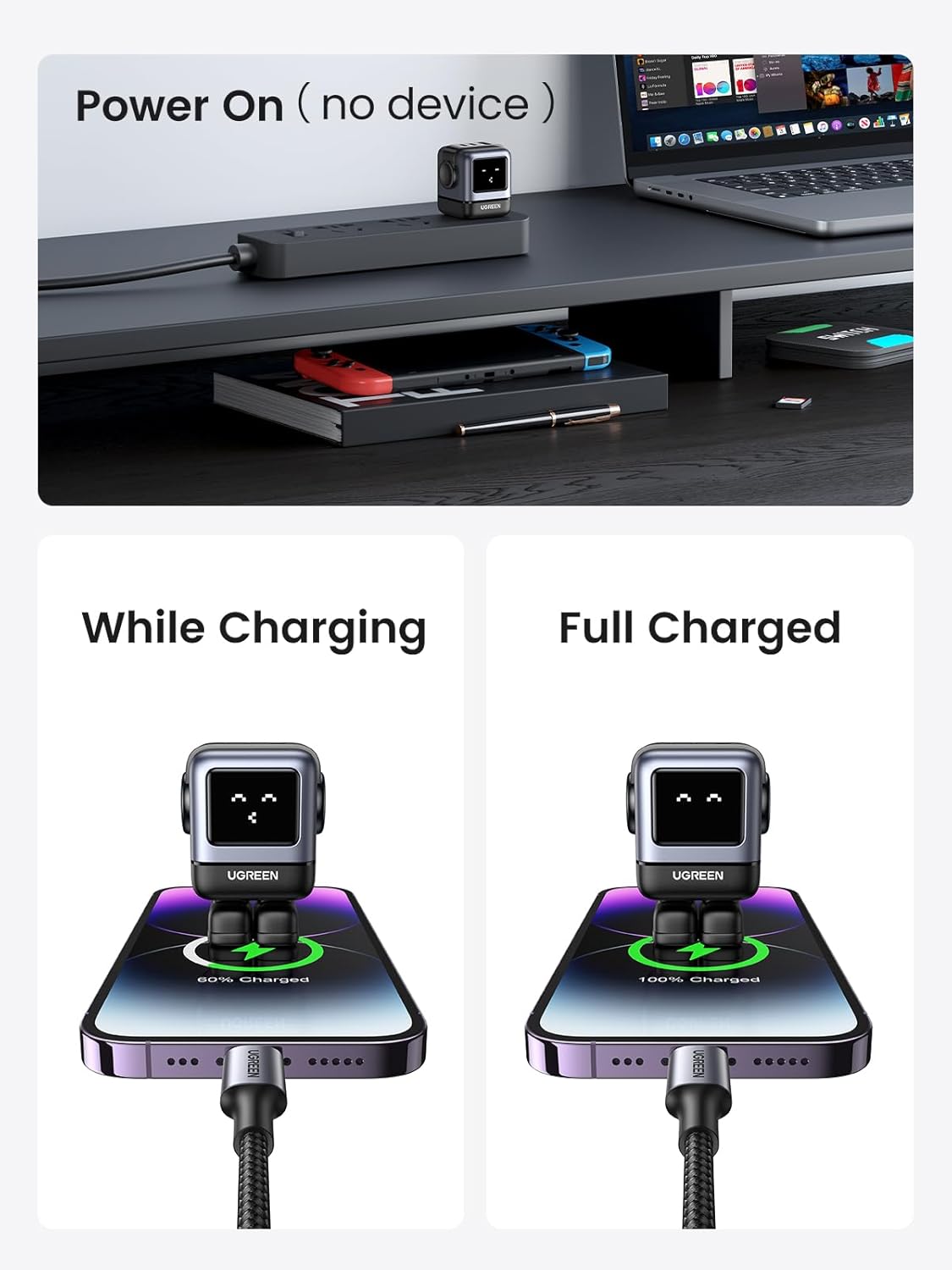 UGREEN Nexode 45W USB C Charger Bundle with 65W Robot GaN USB C Charger