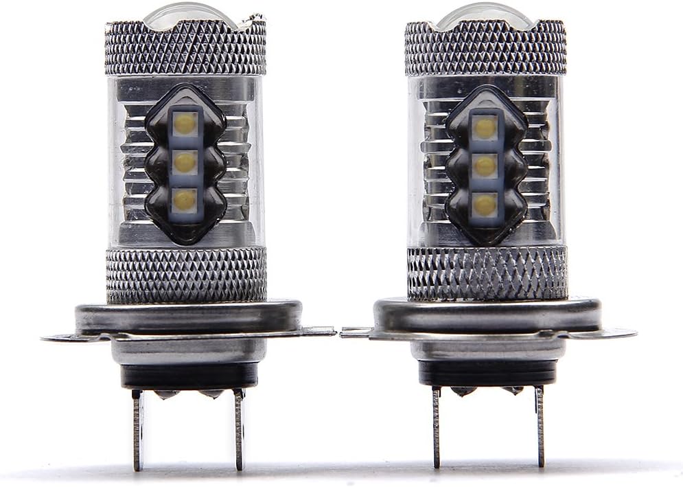 LED Bulbs(2pcs) for Headlights Fog Light Lamp & 80W High Power and 7000-8000K Bright White and 800 Lumens——H7