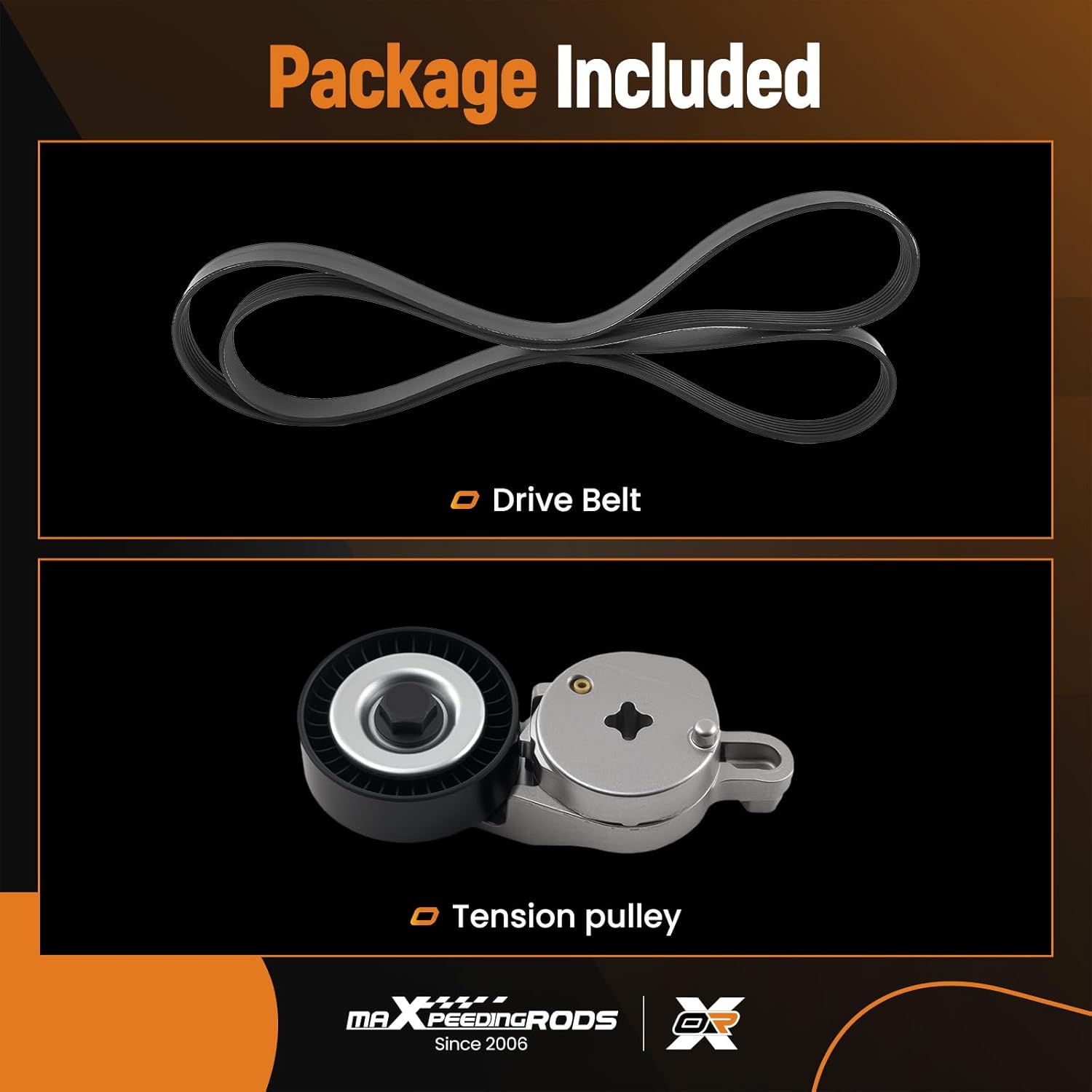 maXpeedingrods Engine Serpentine Belt Drive Kit with Tensioner for Toyota RAV4 2009-2018 Camry 2012-2017 Scion tC 2011-2016 L4 2.5L 166200V020 166200V021 1662036012