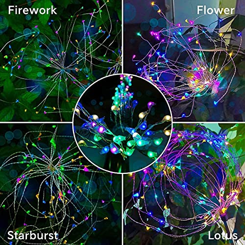 Joretle Solar Garden Lights, Outdoor Solar Decorative Lights Solar Firework Lights 105 Led Powered 35 Copper Wires String Light, Diy Firework Lights For Garden, Patio, Countyard (2 Pack, Multi-Color) #TOP6