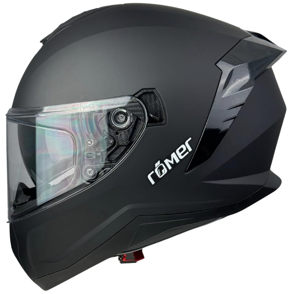 Römer Integralhelm RR20170 - Motorradhelm mit Sonnenvisier, schwarzmatt, Gr. S-XL