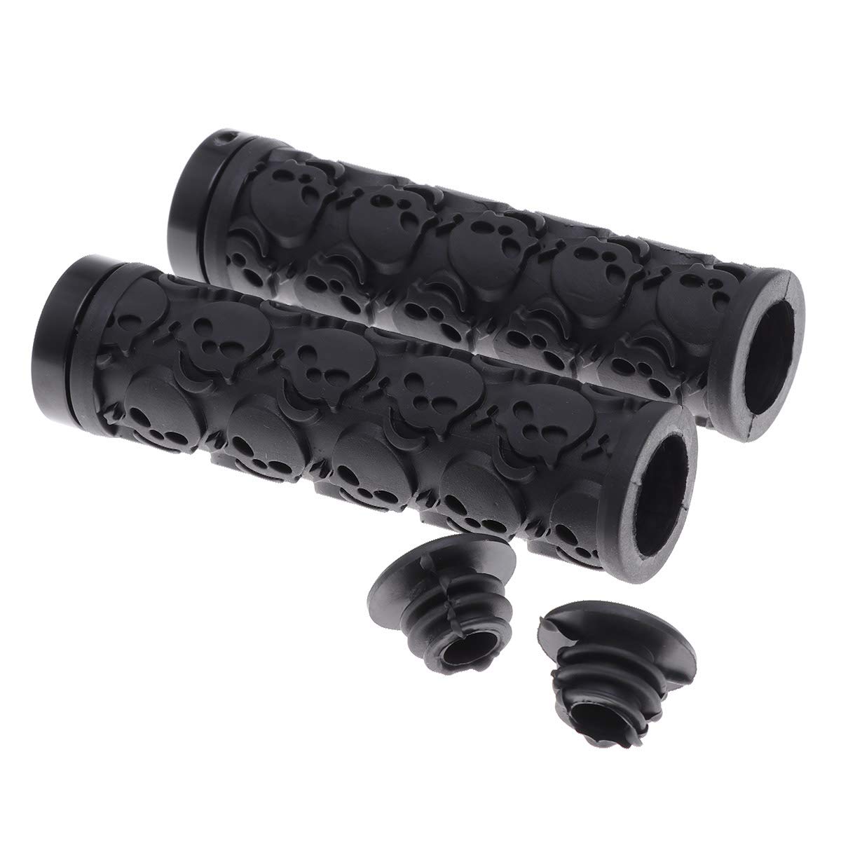 BESPORTBLE 1 Pair Bike Handlebar Grips Non-Slip Rubber Bicycle Grips for Scooter Cruiser Seadoo Tricycle Wheel Chair Mountain Road Urban Foldable Bike MTB BMX (Black)