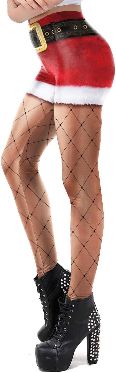 Pincutee Women's Funny Printed Ugly Christmas Leggings Soft Stretchy Holiday Tights - Image 3