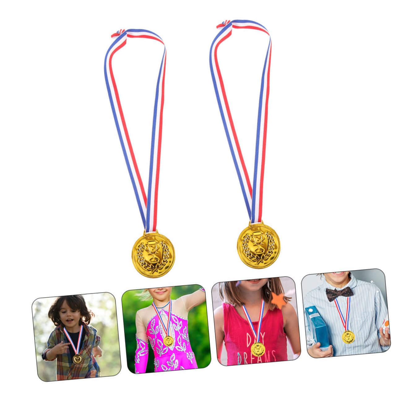 ORFOFE 50 Medallas Deportivas de Fútbol Infantil Doradas de Aleación con Resistente para Fiestas y Competencias Infantiles