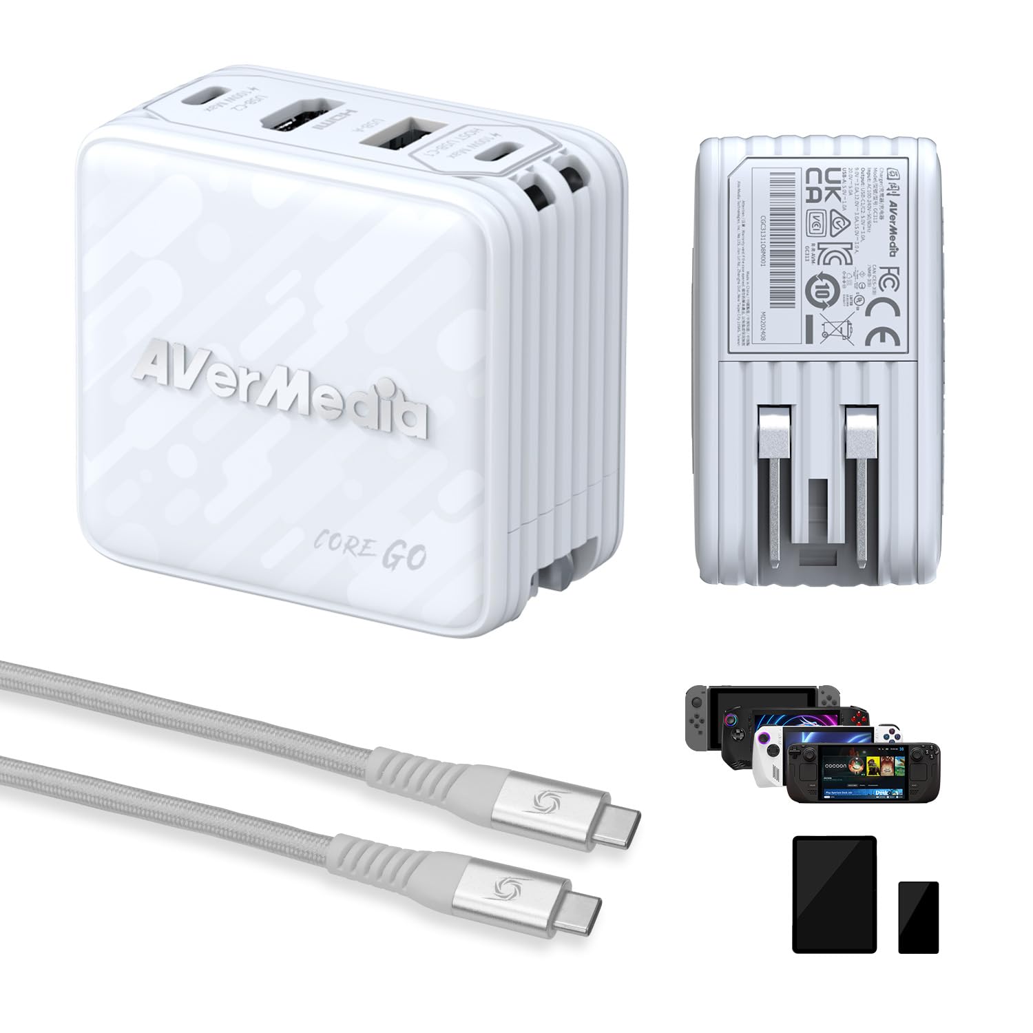 Amazon.com: AVerMedia Portable Charger, Switch 2 Dock, 100W GaN