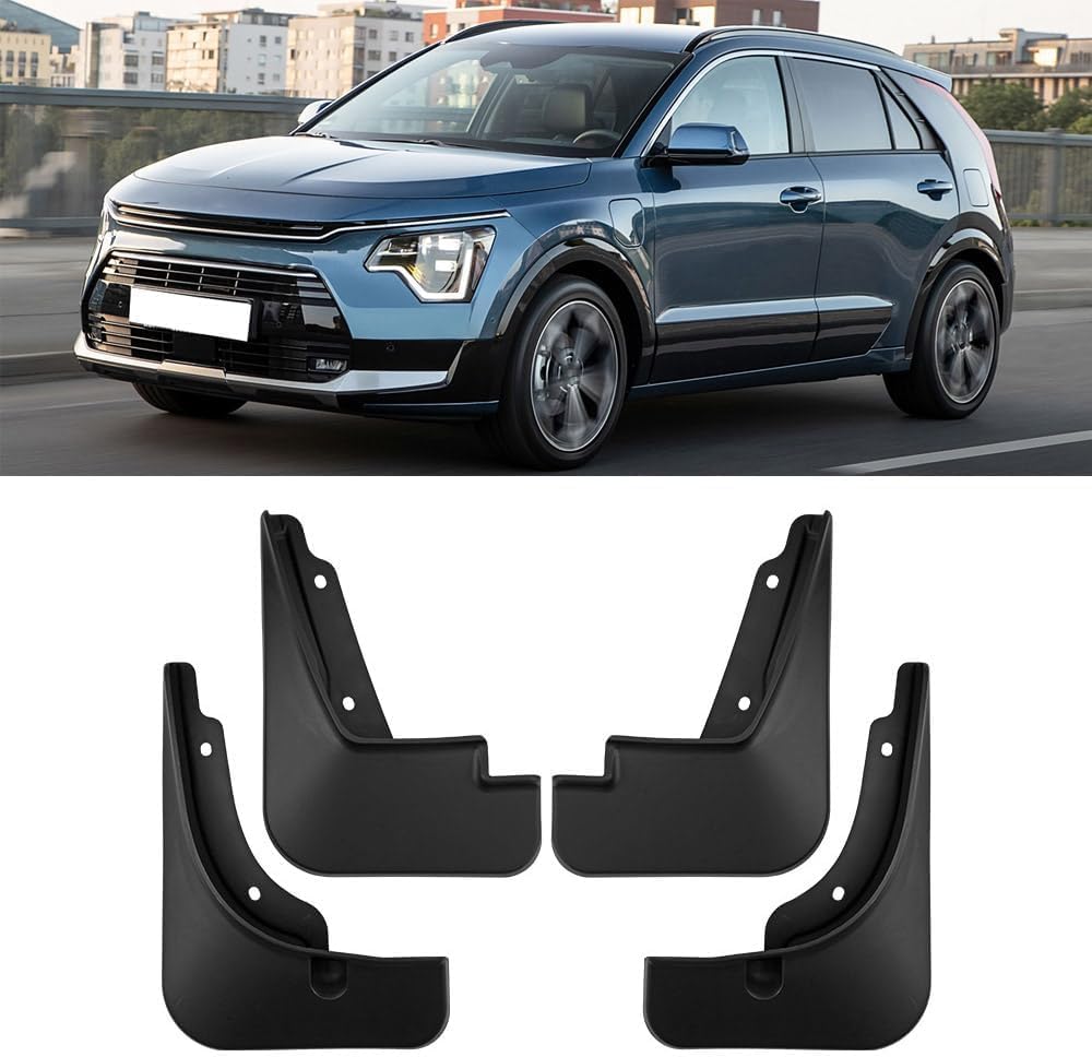 WeiYH No Drill Mud Flaps for Car Front Rear Wheel for KIA Niro EV Hybrid 2023 2024