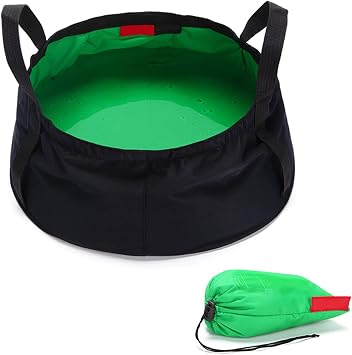 Multifunctional Foldable Portable Travel Outdoor Washbasin Folding Bucket Water Storage Bag Camping Hiking Fishing Washing Vegetable Pot