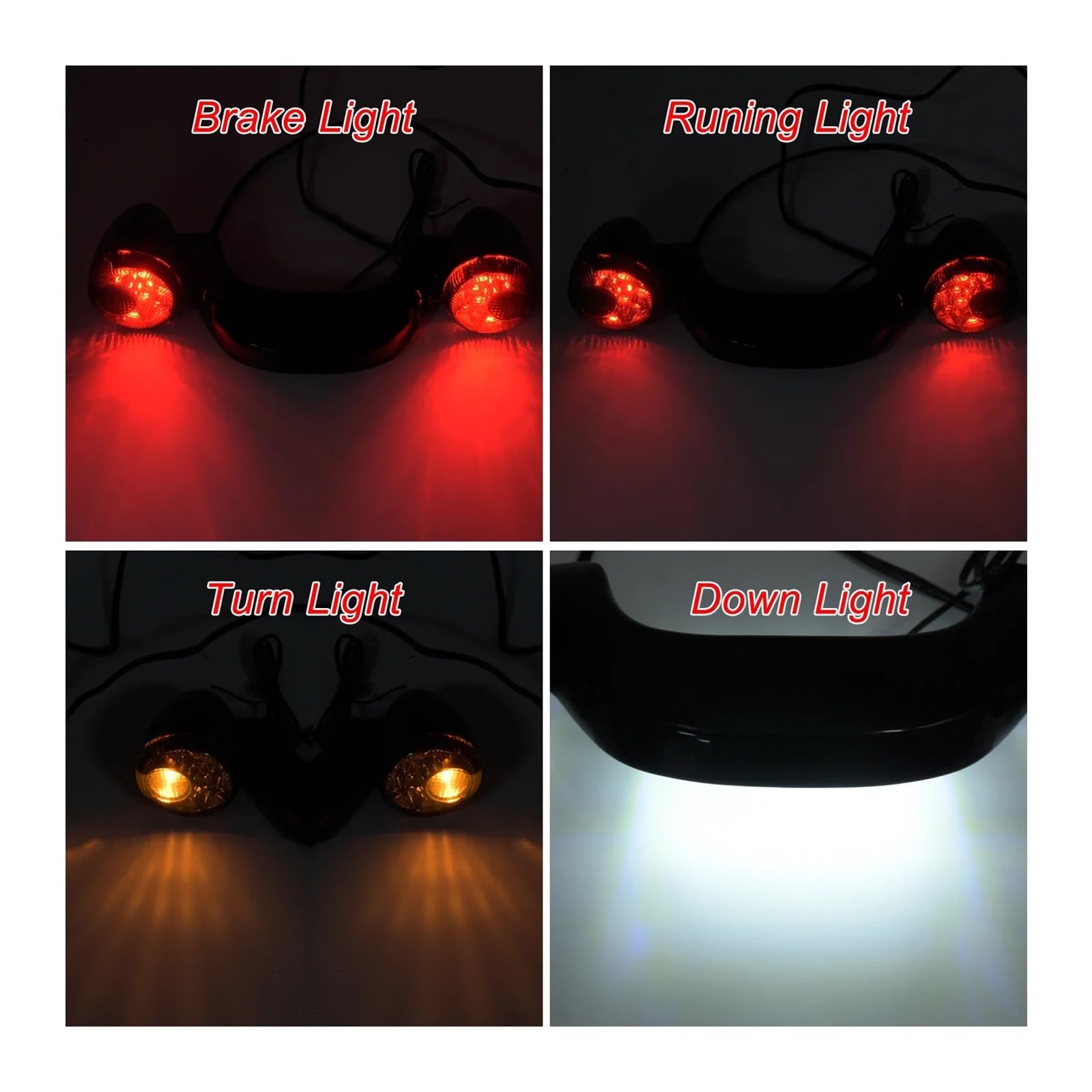 Stop Luce Posteriore Moto Barra Luminosa A LED per Indicatori di Direzione Posteriori per Touring, per Road Street Glide, per Road King FLHX FLTRXS CVO 2010-2021