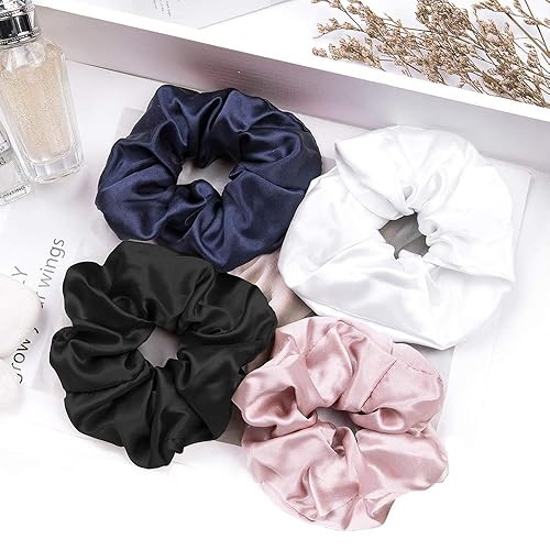 Miniatura 7 de LILYSILK Coleteros de seda para el cabello para la prevención del encrespamiento y la rotura, 100% seda de morera, sin daños, soportes elásticos de