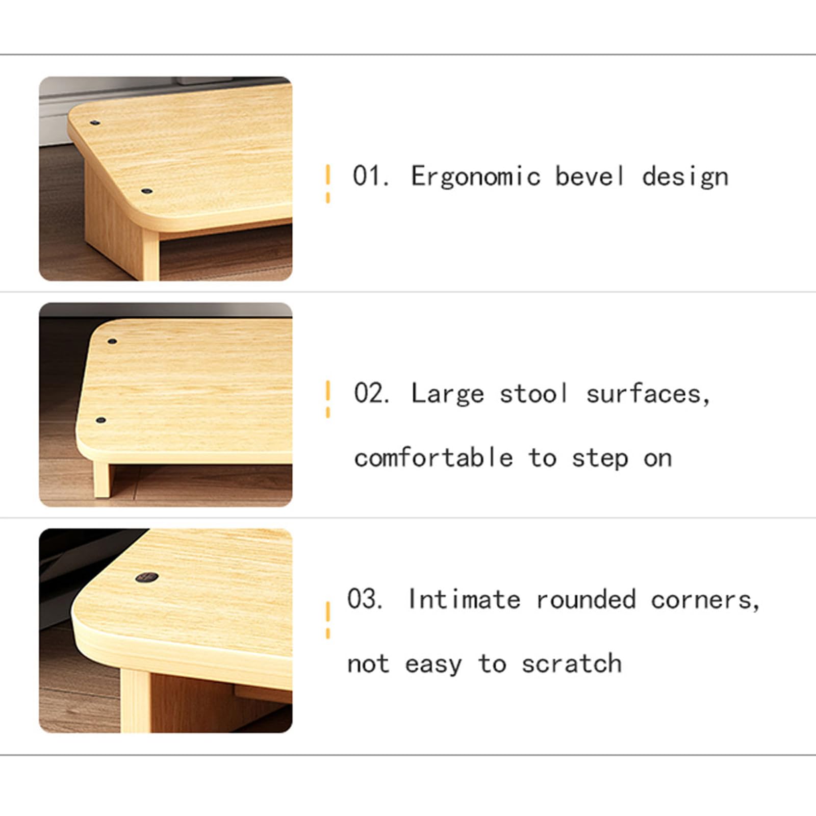 Reposapiés para debajo del escritorio,Reposapies de Oficina,Apoya Pies,Reposa Pie Trabajo Escritorio,Reposapiés de Madera,Reposapiés de Masaje de Pies Ergonómico para Oficina,Hogar,Taburete de Baño