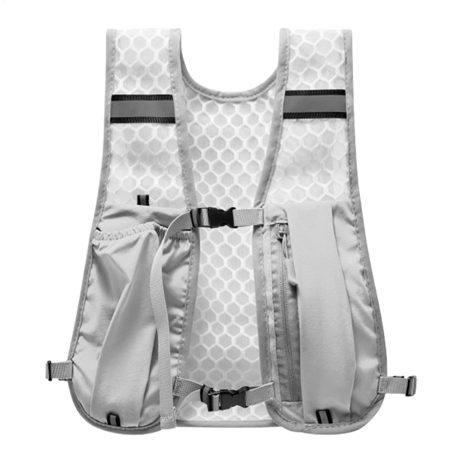 Chaleco de hidratación con bolsa reflectante para ciclismo y riñonera ligera de correr unisex 8
