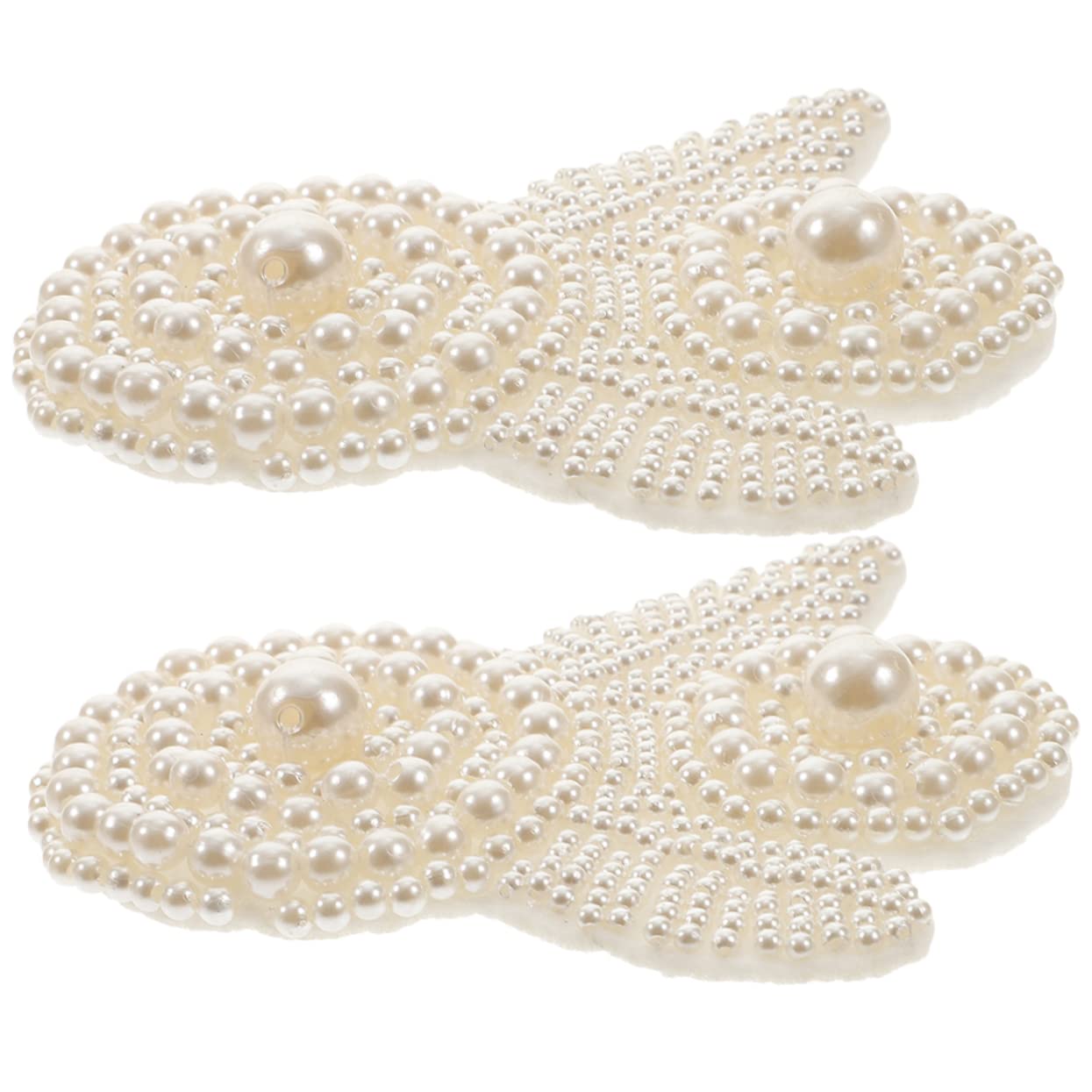 HOMSFOU 4 Set Toppe Decorative Per Scarpe Con Imitazione Per Abbigliamento E Accessori Adesivo Termoadesivo Per Vestiti Borse E Design E Creativo 2 Pezzi * 4