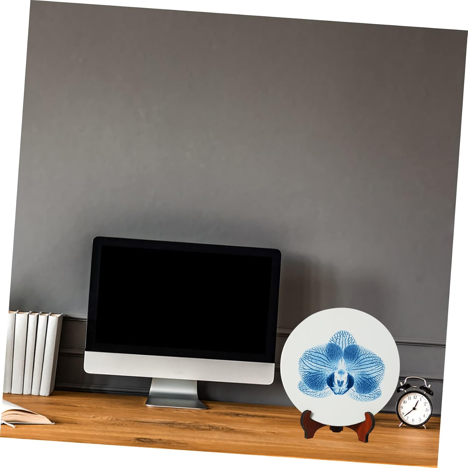 Veemoon White Ceramic Painting Plate Ready to Paint Porcelain Round Tile for Adults