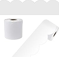 Vista 18 de Carson Dellosa Farmhouse 65 pies de bordes de tablaroca de gingham negro y blanco para tablón de anuncios, 1 rollo de borde festoneado para pizarra