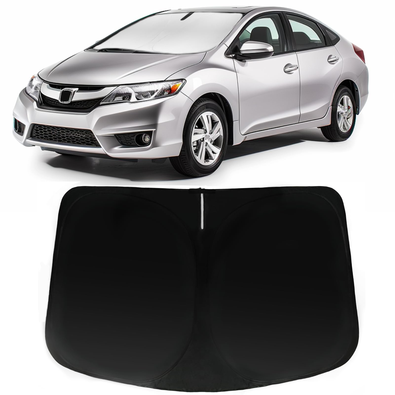PAIMOHO Windshield Sun Shade for Honda Civic 2012-2015, Car Front Window Sunshade with 240T Sun Visor Protector Blocks UV Rays Heat Sun Shield Accessories