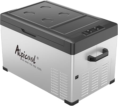 Miniatura 10 de Alpicool CHS45 Refrigerador de 12 voltios con control de temperatura dual, portátil, 33 cuartos (31 litros), para camión, cámper, barco, campamento