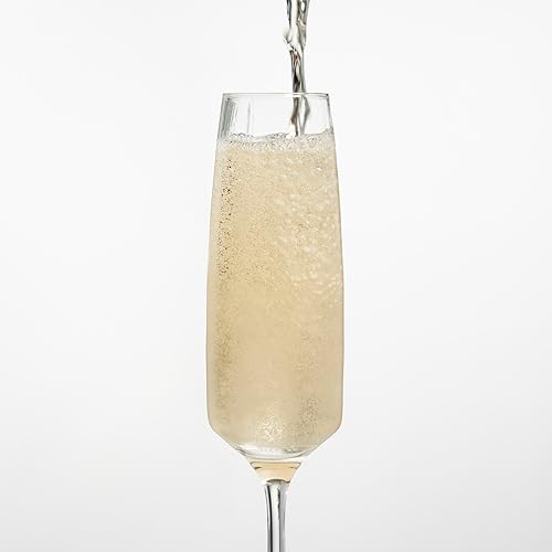 Miniatura 5 de Viski Reserve Julien - Juego de copas de cristal de Año Nuevo, copas de vino Prosecco con tallo para los amantes del champán, 5.75 onzas, juego de