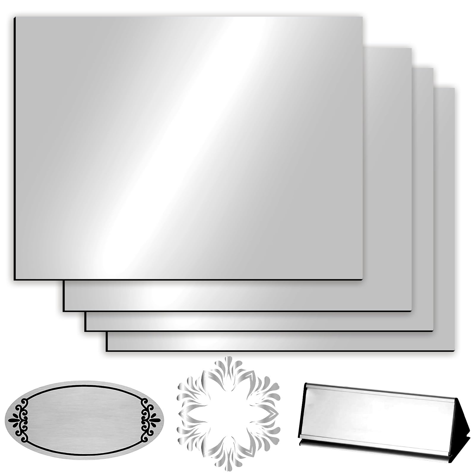 ABS kunststof plaat 30x20 cm, 4 stuks Laser Gravure Plaat, Lasergravure Rohlinge Tweekleurige kunststof plaat 1,3mm Goud Gravureplaten Laser Rohlinge om te graveren Schilderijen DIY Knutselen