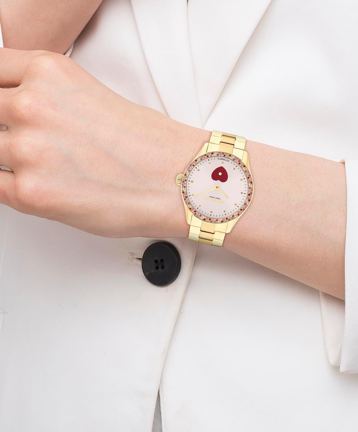 COACH Brooks Women's Automatic Watch - 38mm Stainless Steel Bracelet with Crystal-Set Bezel - Self-Winding - Premium Everyday Fashion - Gift for Her - Image 4