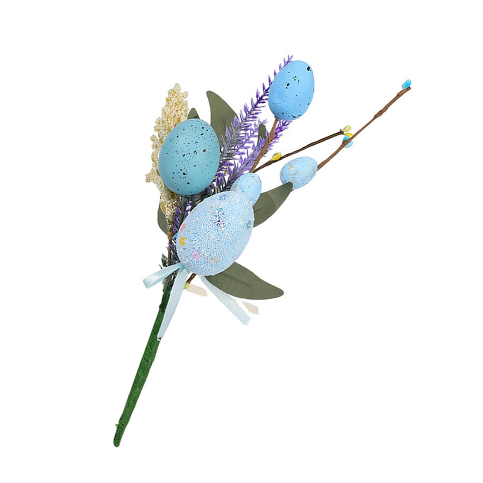 Piceioep Time Easters Themed Artificial Bouquets Eggs Decors Party Accessories for Indoor Outdoors Celebration Easters Eggs Floral Arrangement