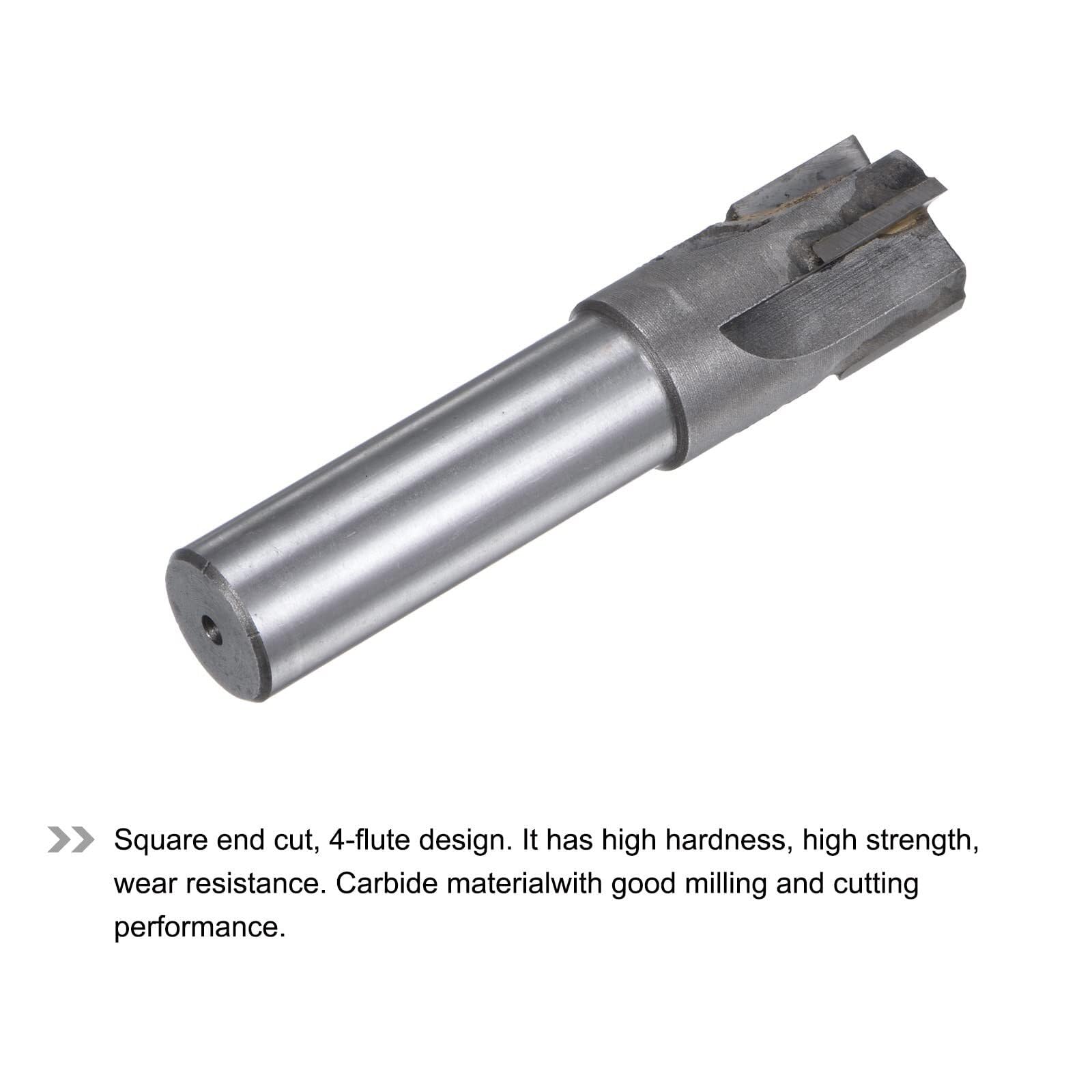 2 Stück Schaftfräser Mit Quadratischem Ende, Schneiddurchmesser 25 Mm, Hartmetallspitze, 4 Gerade Schneiden, 20 Mm Schaftdurchmesser(25mm)