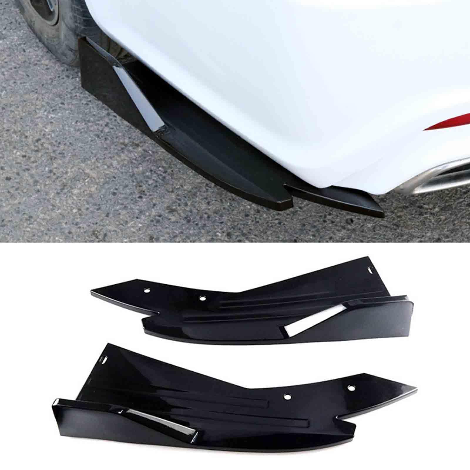 LGPBHSH Rear Bumper Lip Splitter Diffuser, Compatible with Citroen C5X C5 C6 C2 C3L C4L C4 C3 C1, Bumper Corner Guard Car Lip Bumper Side Protector,A Gloss Black